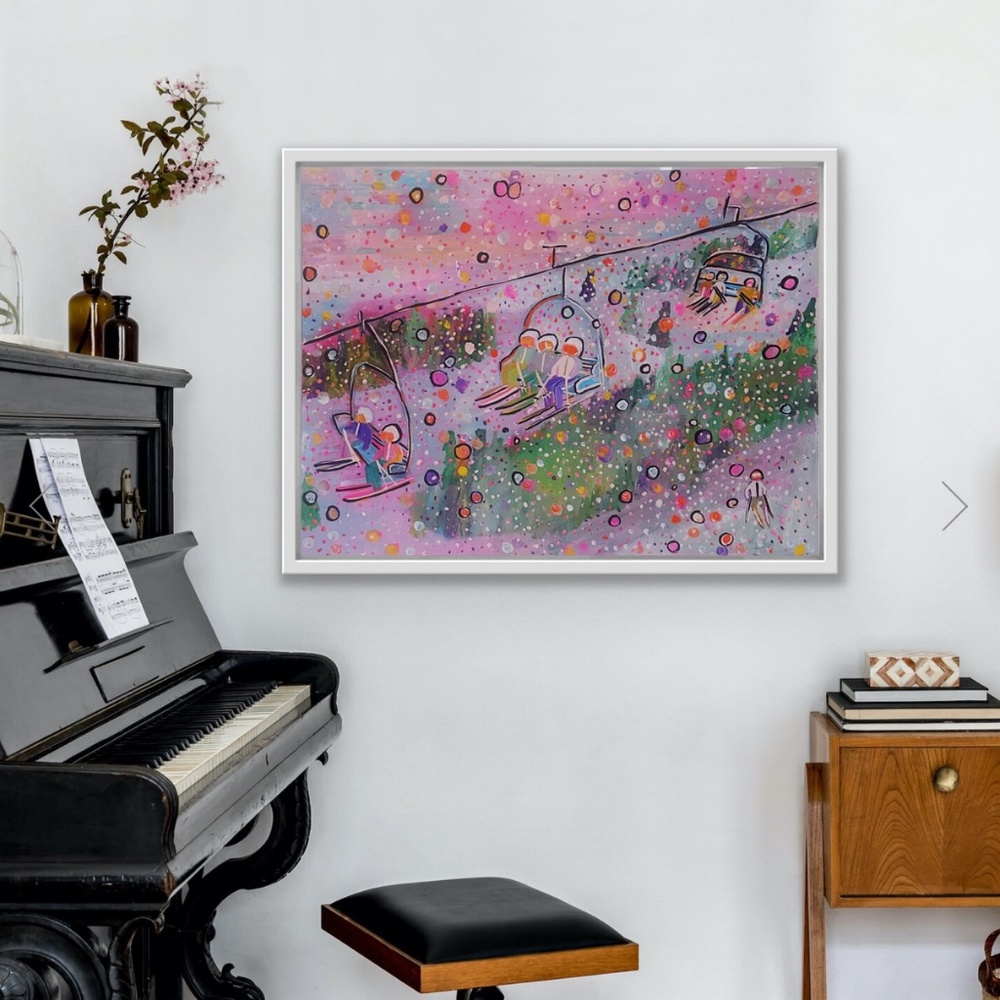 Chairlift Dreams Original Ski Painting